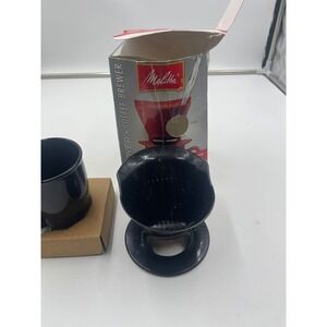 Melitta Pour Over Coffee Brewer Set Black‎ Mug Filter Cone